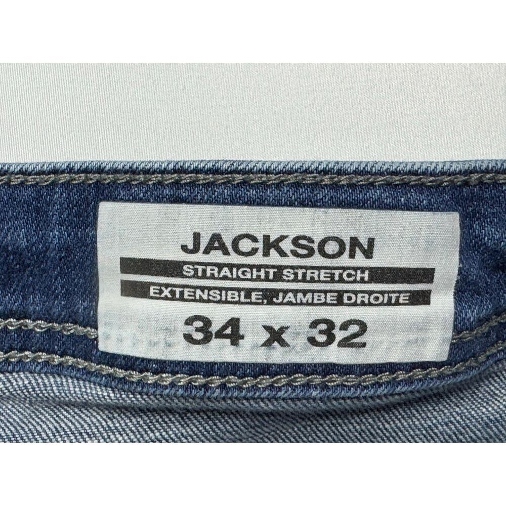 Buffalo David Bitton Men's Jackson Straight Stretch Blue Denim Jeans - Sz 34x31 - Picture 6 of 7